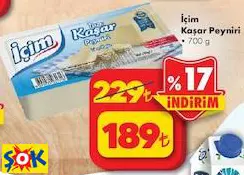 İÇİM KAŞAR PEYNİRİ 700 G İÇİM KAŞAR PEYNİRİ 700 G